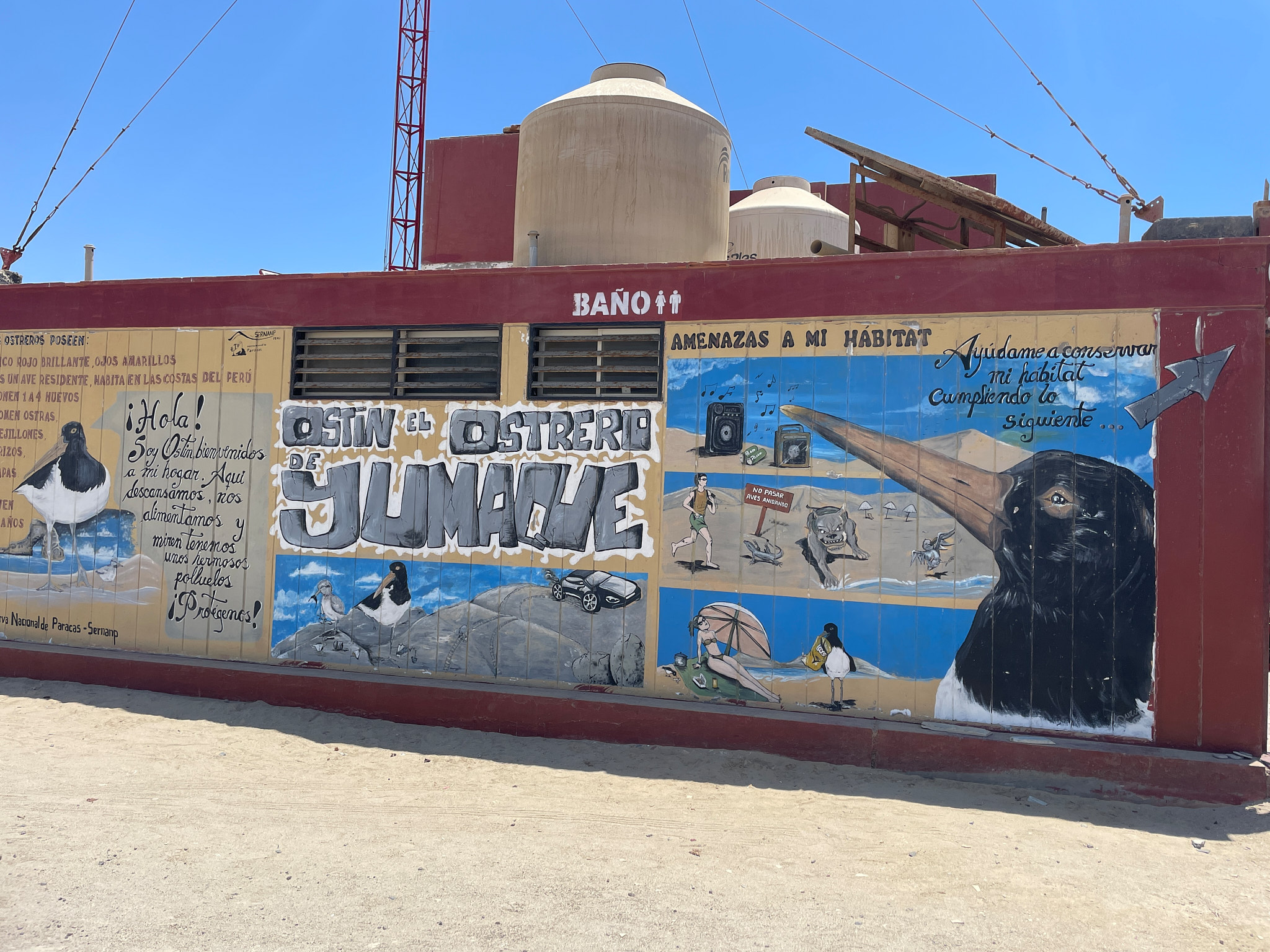 Mural Ostin el Ostrero de Yumaque v Paracas