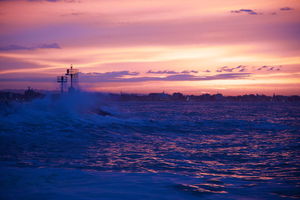 Západ slunce v Rimini