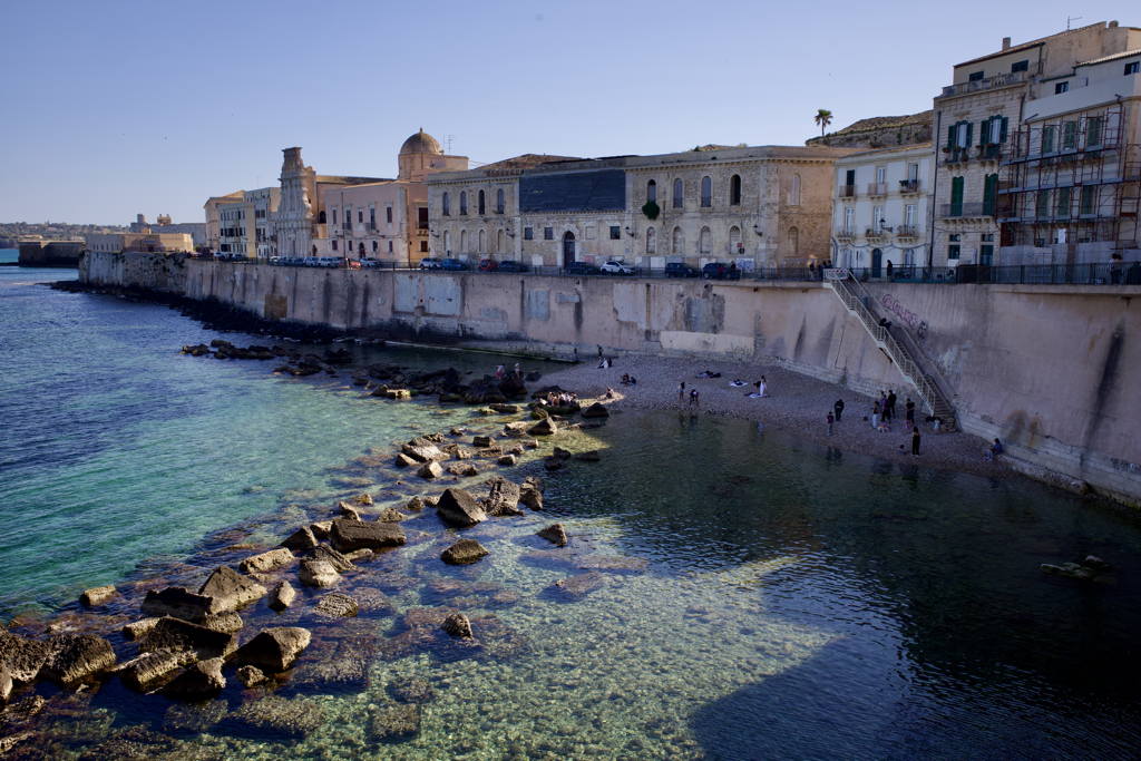 Pobřeží ostrova Ortigia