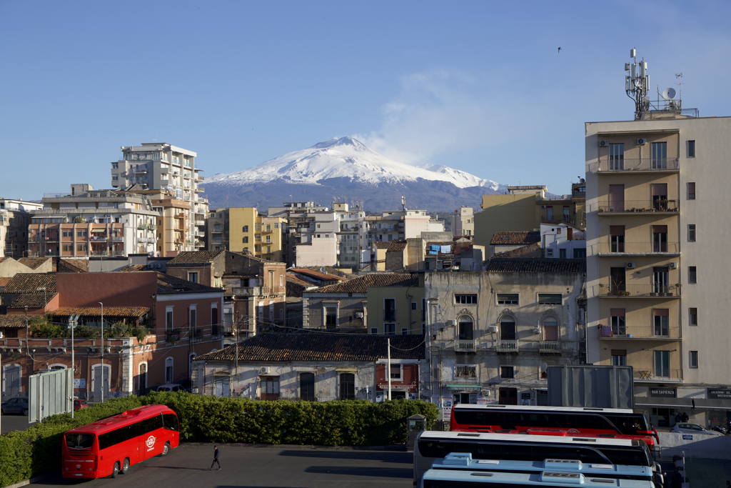 Ranní výhled na Etnu