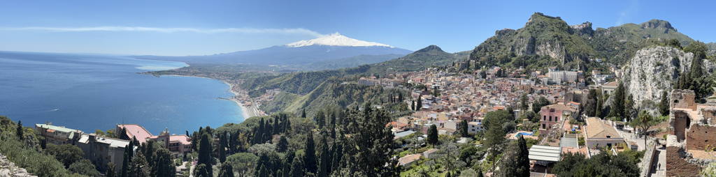 Panorama Taorminy a Etny